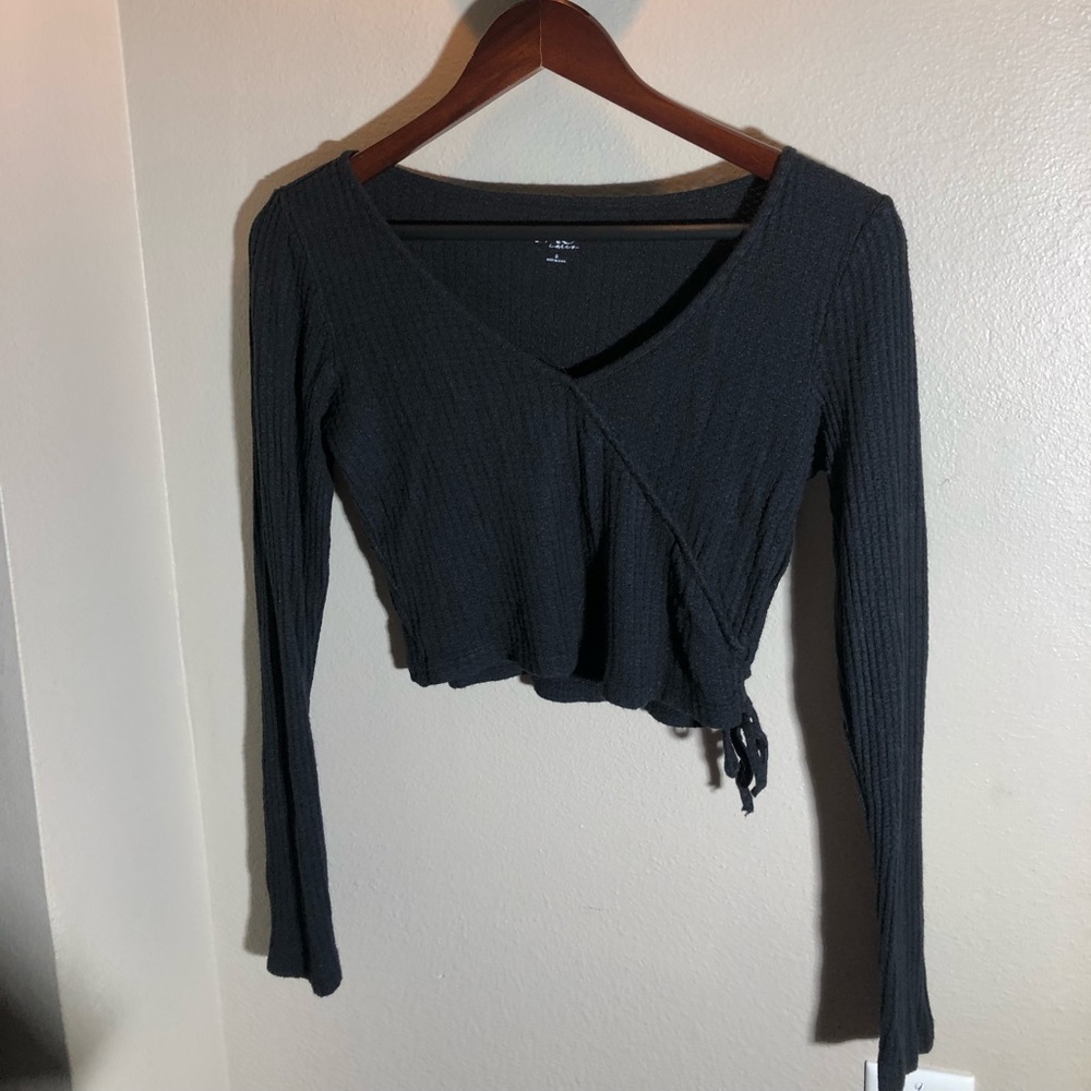 Black pac sun wrap top